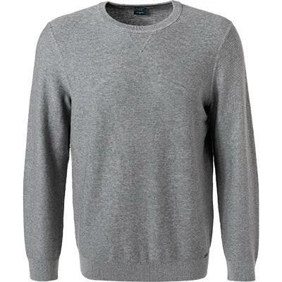 OLYMP Casual Modern Fit Pullover 5301/85/62 Baumwolle, Grau meliert, Grau 4 OLYMP Casual Modern Fit Pullover 5301/85/62 Baumwolle, Grau meliert, Grau – Bild 2