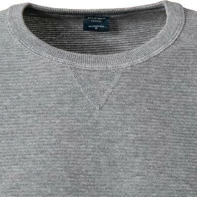 OLYMP Casual Modern Fit Pullover 5301/85/62 Baumwolle, Grau meliert, Grau 5 OLYMP Casual Modern Fit Pullover 5301/85/62 Baumwolle, Grau meliert, Grau – Bild 3