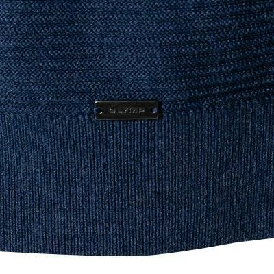 OLYMP Casual Modern Fit Pullover 5301/85/15 Baumwolle, Blau meliert, Blau 6 OLYMP Casual Modern Fit Pullover 5301/85/15 Baumwolle, Blau meliert, Blau – Bild 4