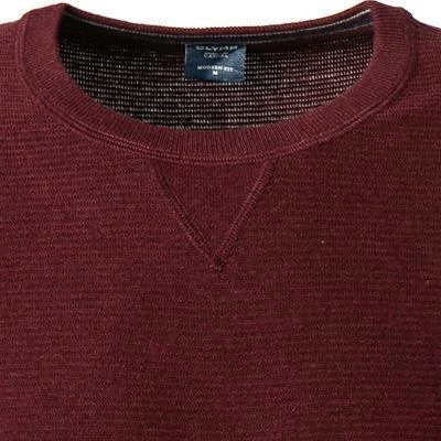 OLYMP Casual Modern Fit Pullover 5301/85/70 Baumwolle, Barolo meliert, Barolo 5 OLYMP Casual Modern Fit Pullover 5301/85/70 Baumwolle, Barolo meliert, Barolo – Bild 3