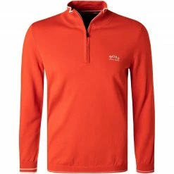 BOSS Pullover Zitom 50456100/821 Troyer, Baumwolle, Rotorange
