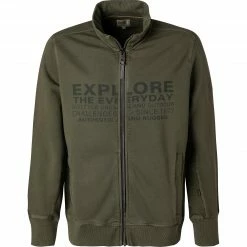 camel active Sweatjacke 409321/6F01/93 Baumwolle, Olivgrün, Oliv