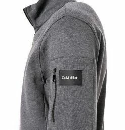 Calvin Klein Sweatjacke K10K107707/P4E Bio Baumwolle, Dunkelgrau meliert, Dunkelgrau -striangebote 374395 norm3