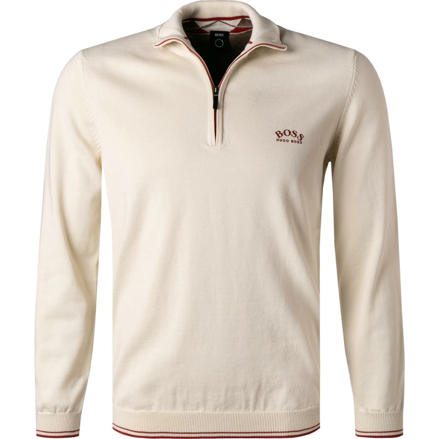 BOSS Pullover Zitom 50456100/131 Troyer, Baumwolle, Ecru 3 BOSS Pullover Zitom 50456100/131 Troyer, Baumwolle, Ecru