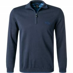 BOSS Pullover Zitom 50456100/410 Troyer, Baumwolle, Navy