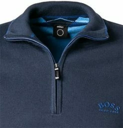 BOSS Pullover Zitom 50456100/410 Troyer, Baumwolle, Navy -striangebote 374673 norm2