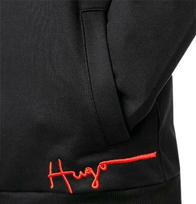 HUGO Sweatjacke Daperol 50457122/001 Baumwolle, Schwarz 6 HUGO Sweatjacke Daperol 50457122/001 Baumwolle, Schwarz – Bild 4