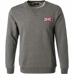 HACKETT Sweatshirt HM580929/987 Classic Fit, Baumwolle, Grau, Dunkelgrau