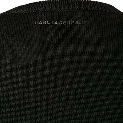 KARL LAGERFELD Pullover 655025/0/512399/990 Merinowolle, Schwarz-weiß, Schwarz 6 KARL LAGERFELD Pullover 655025/0/512399/990 Merinowolle, Schwarz-weiß, Schwarz – Bild 4