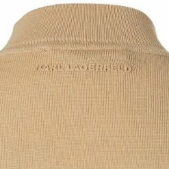 KARL LAGERFELD Pullover 655002/0/512399/410 Stehkragenpullover, Merinowolle, Beige, Sand -striangebote 374804 norm3