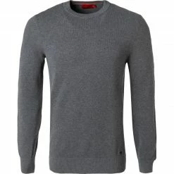 HUGO Pullover San Clemens 50457332/035 Bio Baumwolle, Grau meliert, Grau