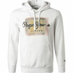 Pepe Jeans Hoodie Inaki PM582047/800 Regular Fit, Baumwolle, Weiß