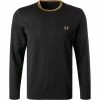 Fred Perry Pullover K9601/P11 Wolle-Baumwolle, Schwarz, Schwarz-dunkelkaramell -striangebote 375200 master
