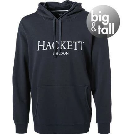 HACKETT Hoodie HM580962/5EZ Classic Fit, Big&Tall, Baumwolle, Marine 4 HACKETT Hoodie HM580962/5EZ Classic Fit, Big&Tall, Baumwolle, Marine – Bild 2