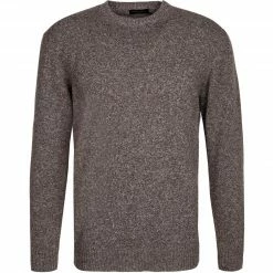 roberto collina Pullover RF38001/08 Merinowolle-Kaschmir, Braun-grau meliert, Grau