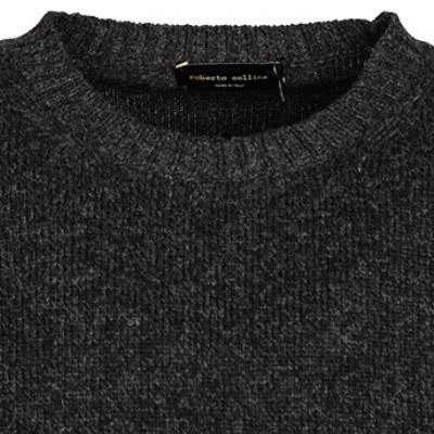 roberto collina Pullover RF38001/09 Merinowolle-Kaschmir, Asphalt meliert, Asphalt 5 roberto collina Pullover RF38001/09 Merinowolle-Kaschmir, Asphalt meliert, Asphalt – Bild 3