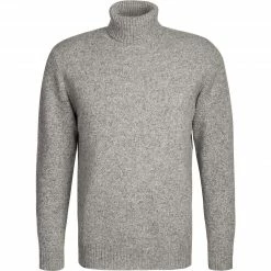 roberto collina Pullover RF38003/18 Rollkragenpullover, Merinowolle-Kaschmir, Grau meliert, Grau
