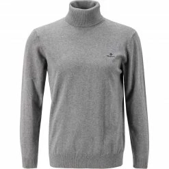 Gant Rollkragenpullover 8030543/92 Baumwolle, Dunkelgrau meliert, Dunkelgrau