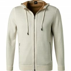 BOSS Strickjacke Norando 50458466/131 Schurwolle, Ecru, Weiß