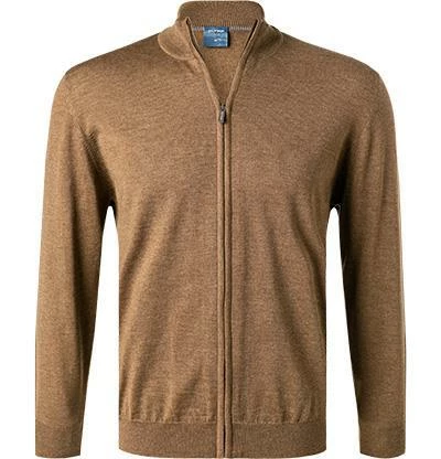 OLYMP Casual Modern Fit Cardigan 0150/31/28 Strickjacke, Merinowolle extrafein, Braun meliert, Braun 4 OLYMP Casual Modern Fit Cardigan 0150/31/28 Strickjacke, Merinowolle extrafein, Braun meliert, Braun – Bild 2