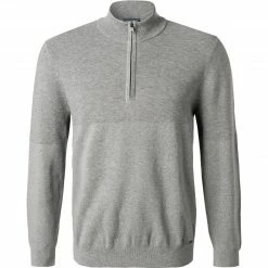OLYMP Casual Modern Fit Troyer 5302/85/62 Baumwolle, Grau meliert, Grau