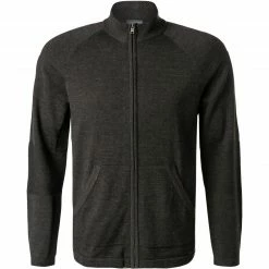 OLYMP Casual Modern Fit Strickjacke 5313/86/69 Schurwolle COOLMAX®, Graphit meliert, Graphit