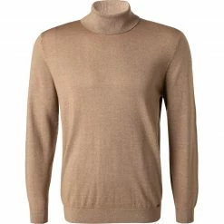 OLYMP Casual Level Five B. F. Pullover 5350/85/23 Rollkragenpullover, Body Fit, Schurwolle, Taupe