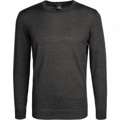 Strellson Pullover Marek 30027986/023 Merinowolle extrafein, Anthrazit meliert, Anthrazit