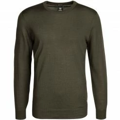 Strellson Pullover Marek 30027986/311 Merinowolle extrafein, Jägergrün