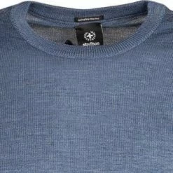 Strellson Pullover Marek 30027986/413 Merinowolle extrafein, Jeansblau meliert, Jeansblau -striangebote 375864 norm2