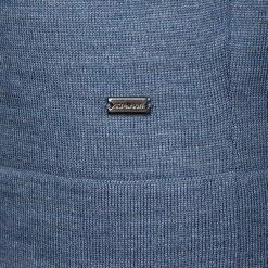 Strellson Pullover Marek 30027986/413 Merinowolle extrafein, Jeansblau meliert, Jeansblau -striangebote 375864 norm3