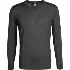 Strellson Pullover Marek 30027991/023 Merinowolle extrafein, Anthrazit meliert, Anthrazit