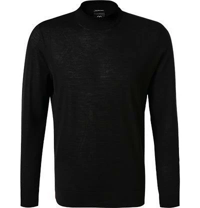 Strellson Pullover Marek 30027988/001 Stehkragenpullover, Merinowolle extrafein, Schwarz 4 Strellson Pullover Marek 30027988/001 Stehkragenpullover, Merinowolle extrafein, Schwarz – Bild 2
