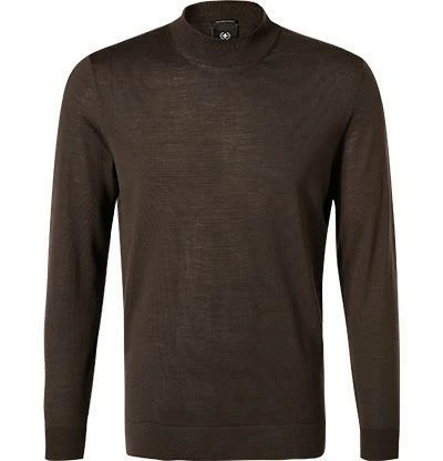 Strellson Pullover Marek 30027988/251 Stehkragenpullover, Merinowolle extrafein, Dunkelbraun 4 Strellson Pullover Marek 30027988/251 Stehkragenpullover, Merinowolle extrafein, Dunkelbraun – Bild 2
