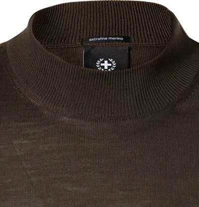 Strellson Pullover Marek 30027988/251 Stehkragenpullover, Merinowolle extrafein, Dunkelbraun 5 Strellson Pullover Marek 30027988/251 Stehkragenpullover, Merinowolle extrafein, Dunkelbraun – Bild 3