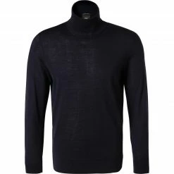 Strellson Pullover Marek 30027987/401 Rollkragenpullover, Merinowolle extrafein, Dunkelblau