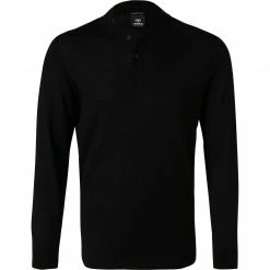 Strellson Pullover Marek 30027989/001 Stehkragenpullover, Merinowolle extrafein, Schwarz