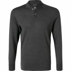 Strellson Pullover Marek 30027989/023 Stehkragenpullover, Merinowolle extrafein, Anthrazit meliert, Anthrazit