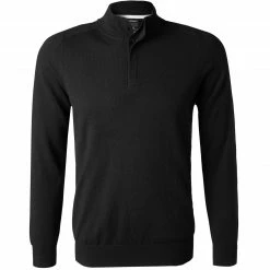 Strellson Pullover Luka 30028009/001 Troyer, Lammwolle, Schwarz