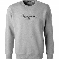 Pepe Jeans Pullover Dylan PM582056/933 Sweatshirt, Regular Fit, Baumwolle, Grau meliert, Hellgrau