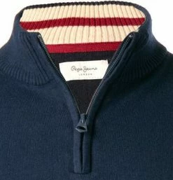 Pepe Jeans Pullover Arturo PM7021/594 Troyer, Baumwolle-Kaschmir, Navy, Dunkelblau -striangebote 376002 norm2