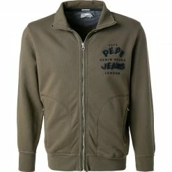 Pepe Jeans Sweatjacke Jazz PM582048/736 Regular Fit, Baumwolle, Olivgrün, Olive