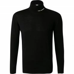 KARL LAGERFELD Pullover 655047/0/512306/990 Rollkragenpullover, Wolle, Schwarz