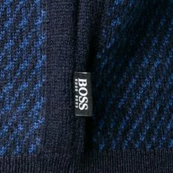 BOSS Pullover Nettuno 50457735/404 Schurwolle, Dunkelblau gemustert, Dunkelblau -striangebote 376208 norm3