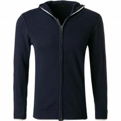 DANIELE FIESOLI Cardigan 0035/Z/24 Merinowolle-Kaschmir, Dunkelblau, Nachtblau