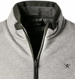 HACKETT Pullover HM580934/933 Sweatjacke, Classic Fit, Baumwolle wattiert, Grau -striangebote 376354 norm2