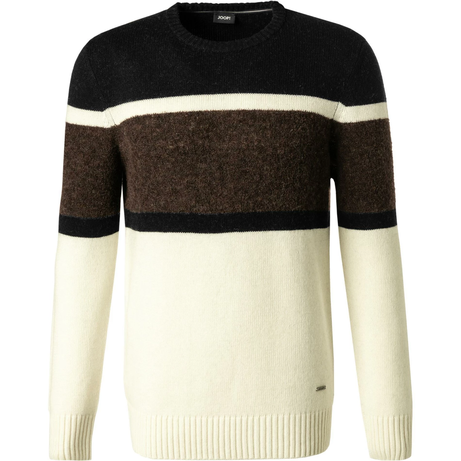 JOOP! Pullover Paulino 30027935/001 Wolle-Kaschmir, Schwarz-weiß, Weiß-schwarz-braun 3 JOOP! Pullover Paulino 30027935/001 Wolle-Kaschmir, Schwarz-weiß, Weiß-schwarz-braun