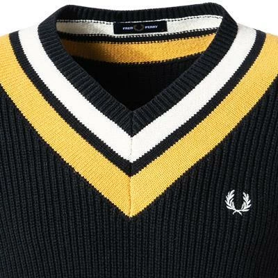 Fred Perry Pullover K2544/608 Wolle, Navy 5 Fred Perry Pullover K2544/608 Wolle, Navy – Bild 3