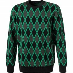 Fred Perry Pullover K2537/M09 Wolle, Grün gemustert, Grün