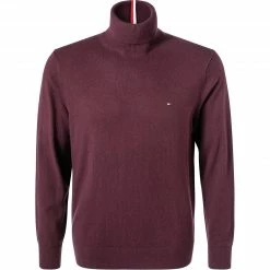 Tommy Hilfiger Pullover MW0MW15444/XIH Rollkragenpullover, Baumwolle-Kaschmir, Weinrot